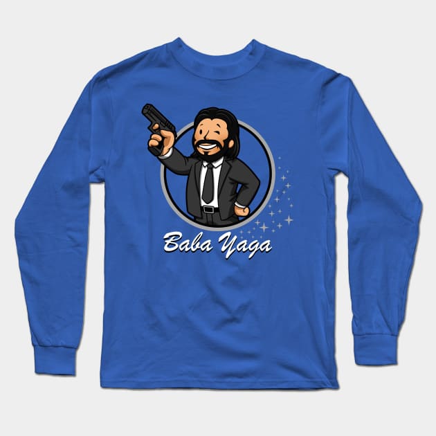 Cute Keanu Baba Yaga Assassin Movie Gamer Mascot Parody Long Sleeve T-Shirt by BoggsNicolas